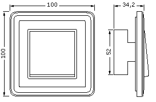 Dimensions Gira ClassiX