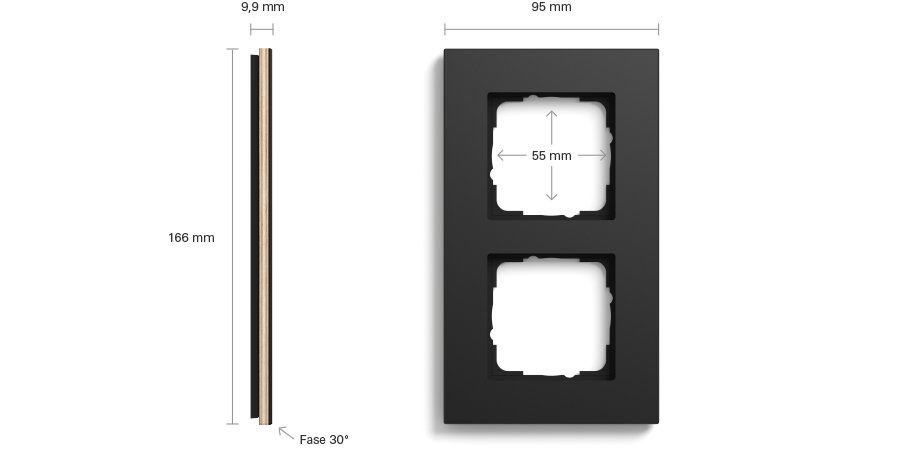 Dimensions - Gira Esprit Linoleum-Plywood