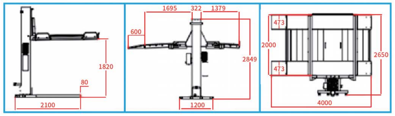 Single post car parking lift